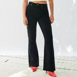 Nelle Atelier high waisted black flare denim
